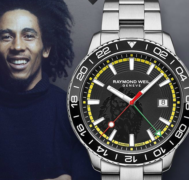 Часы с позитивными вибрациям: RAYMOND WEIL GMT Bob Marley Limited Edition