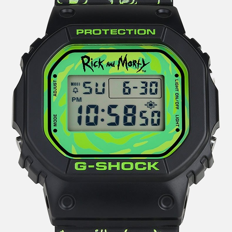 Новая ограниченная серия часов DW5600RM21-1, вдохновленная популярным мультсериалом «Rick and Morty»