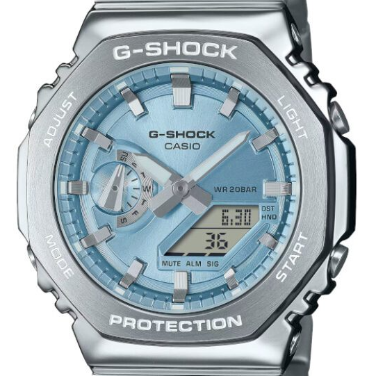 CASIO G-Shock GM-2110 с корпусом из нержавеющей стали и яркими циферблатами. Развитие популярной серии GM-2100