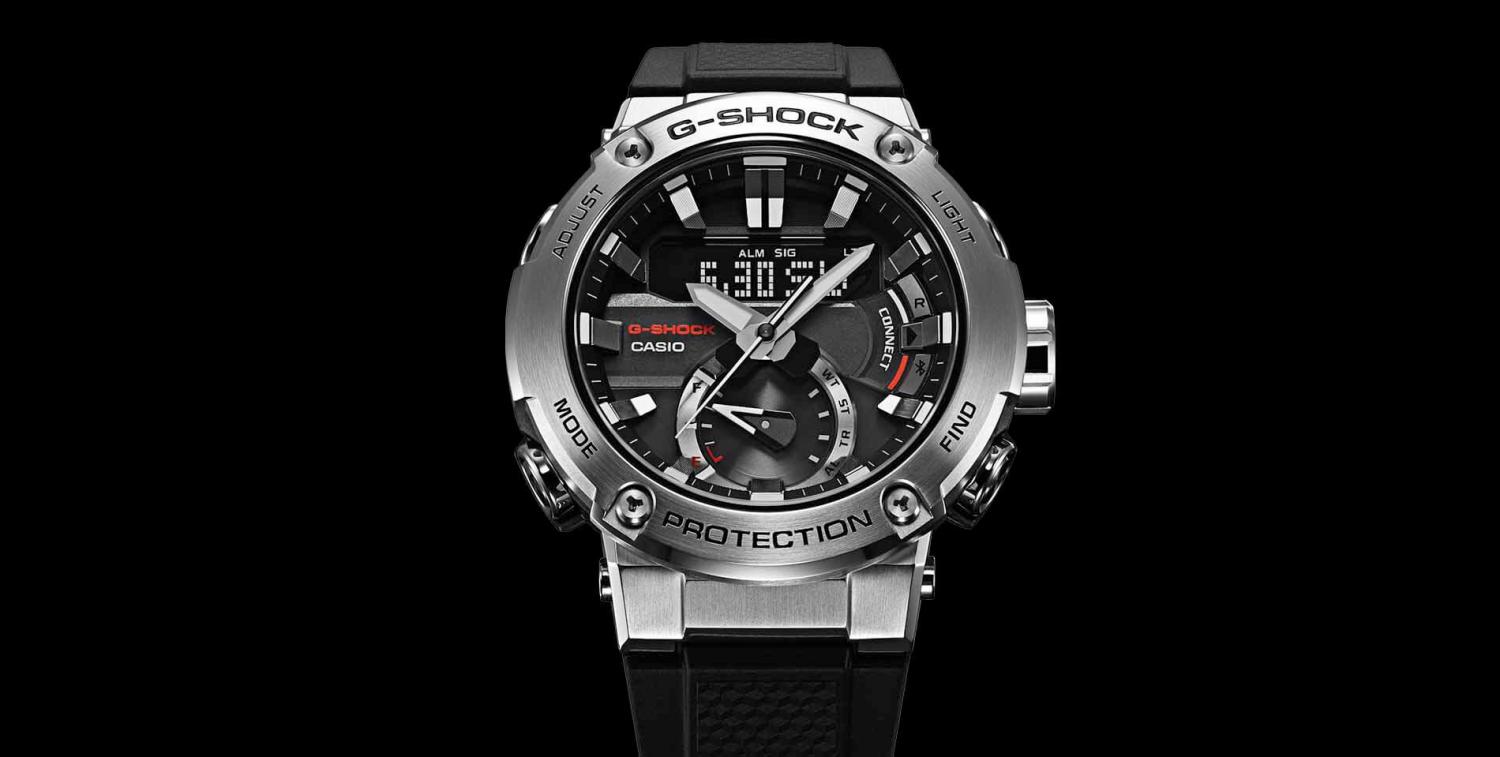 Премиальная линейка G-Shock G-STEEL получила обновление в виде новинки GST-B200 где применена технология Carbon Core Guard.