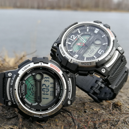 Бренд CASIO заслуженно славится упором на функциональность. Рыбацкие часы — одно из направлений, в котором компания достигла больших успехов в создании моделей, включающих весь необходимый рыбаку арсенал. В марте 2020 года в центре внимания два модельных ряда из этого сегмента, маркированные надписью Fishing Gear на корпусе — CASIO Outgear WS-1200 и WSC-1250.
