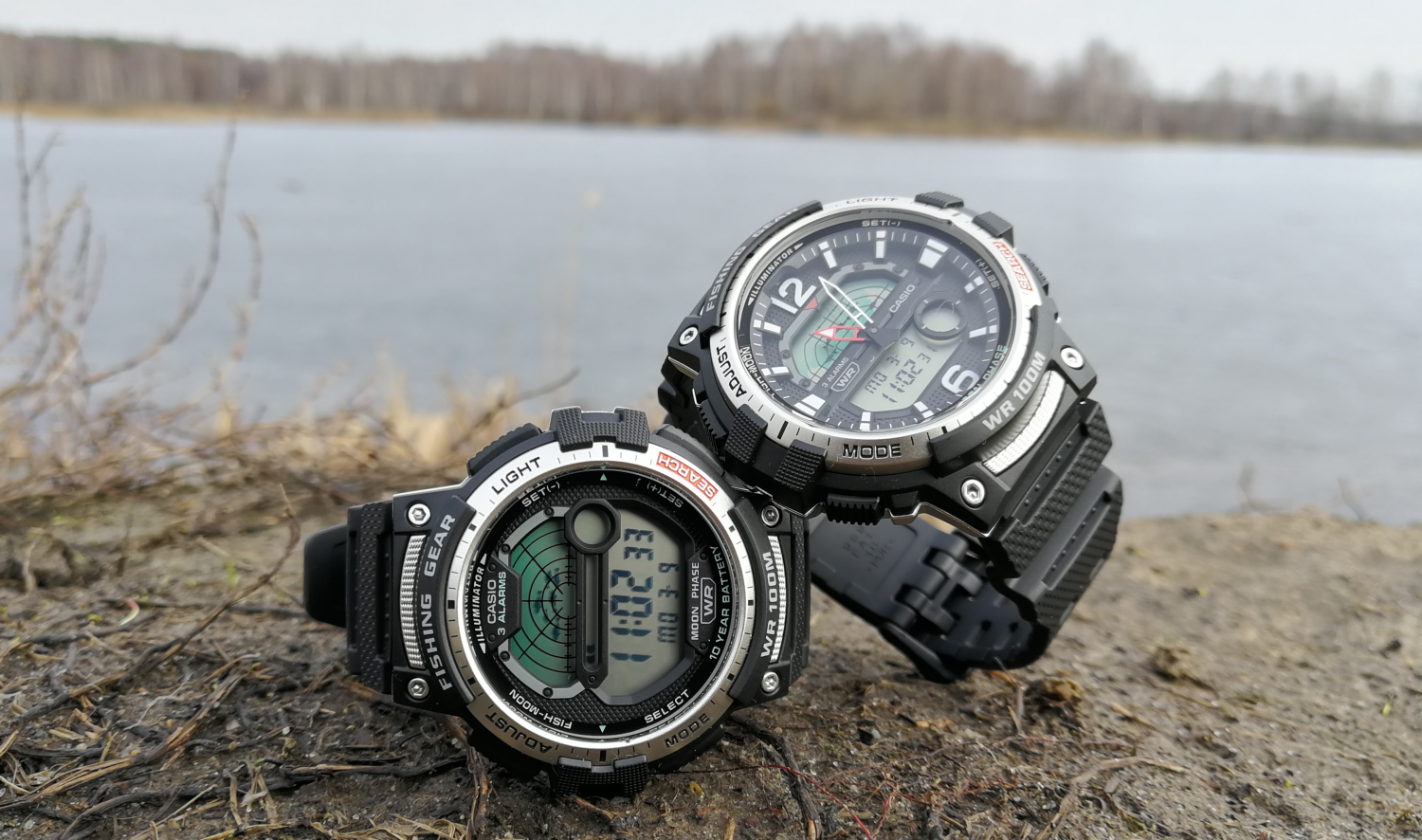 Часы для рыбалки CASIO Fishing Gear: WS-1200 и WSC-1250