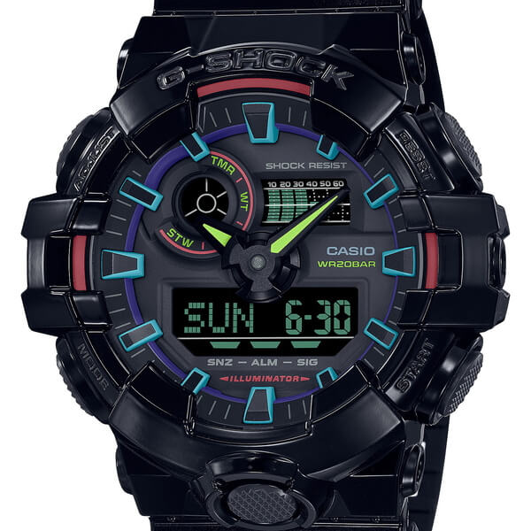 Великолепная четверка G-Shock Virtual Rainbow, вдохновленная видеоиграми и киберспортом.