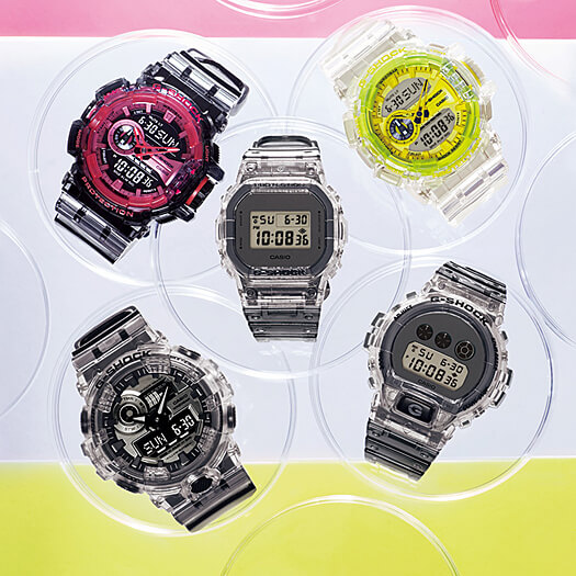CASIO выпустила небольшую серию популярных моделей G-Shock в полупрозрачных корпусах.