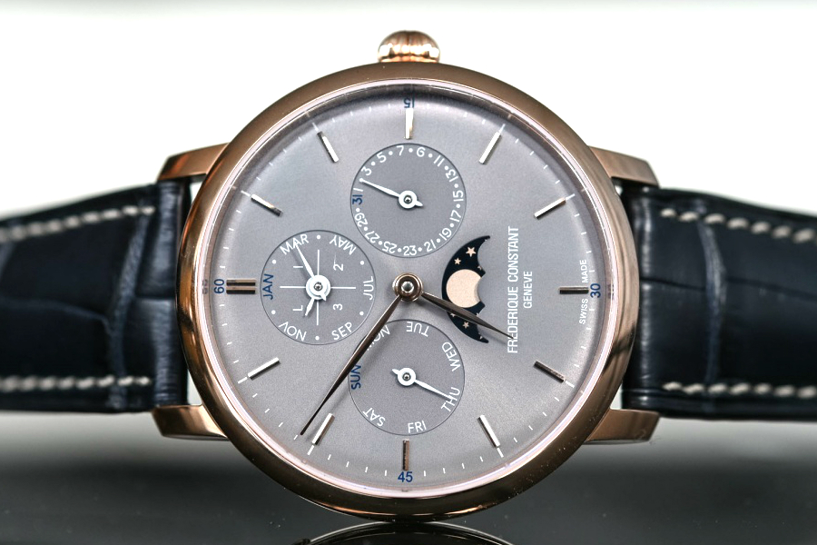 Часы FREDERIQUE CONSTANT Slimline Manufacture Perpetual Calendar Grey Dial