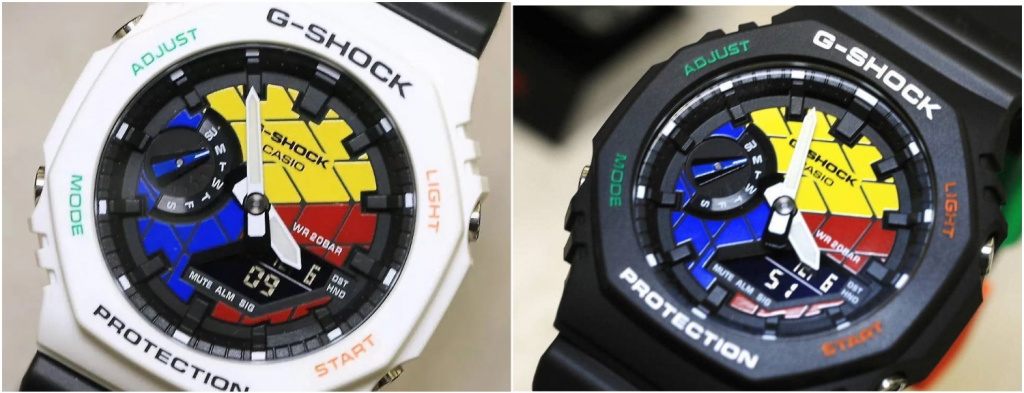 G-Shock GAE-2100RC-1A с белым и черным безелем