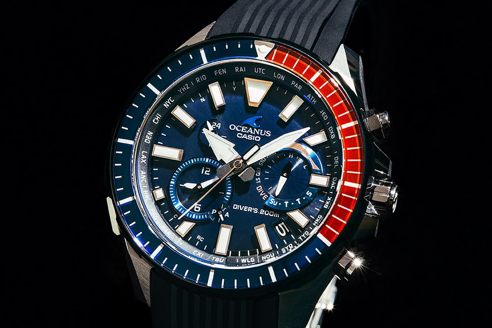 CASIO Oceanus Cachalot OCW-P2000, японские часы, casio, casio oceanus, премиальные часы, кашалот, дайверские часы, diving watch