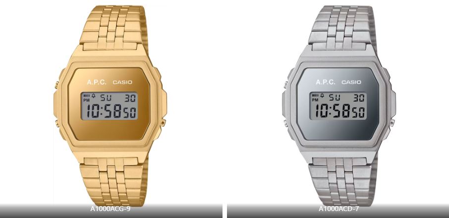 CASIO A1000A модели в золотом и серебряном цвете